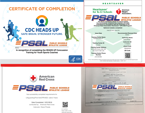 PSAL Certifications